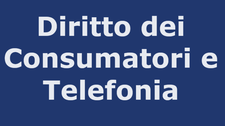 diritto dei consumatori e telefonia