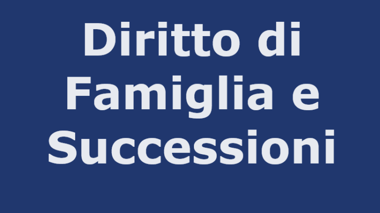 diritto di famiglia e successioni